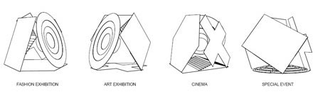 Illustration for article titled Prada Transformer Is Four Buildings In One, Thanks to Massive Cranes